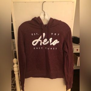 Classic Aeropostale Hoodie Sweatshirt in Maroon/Burgundy Size Small
